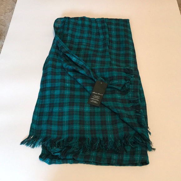 Eddie Bauer scarf  Black watch plaid - Picture 1 of 2